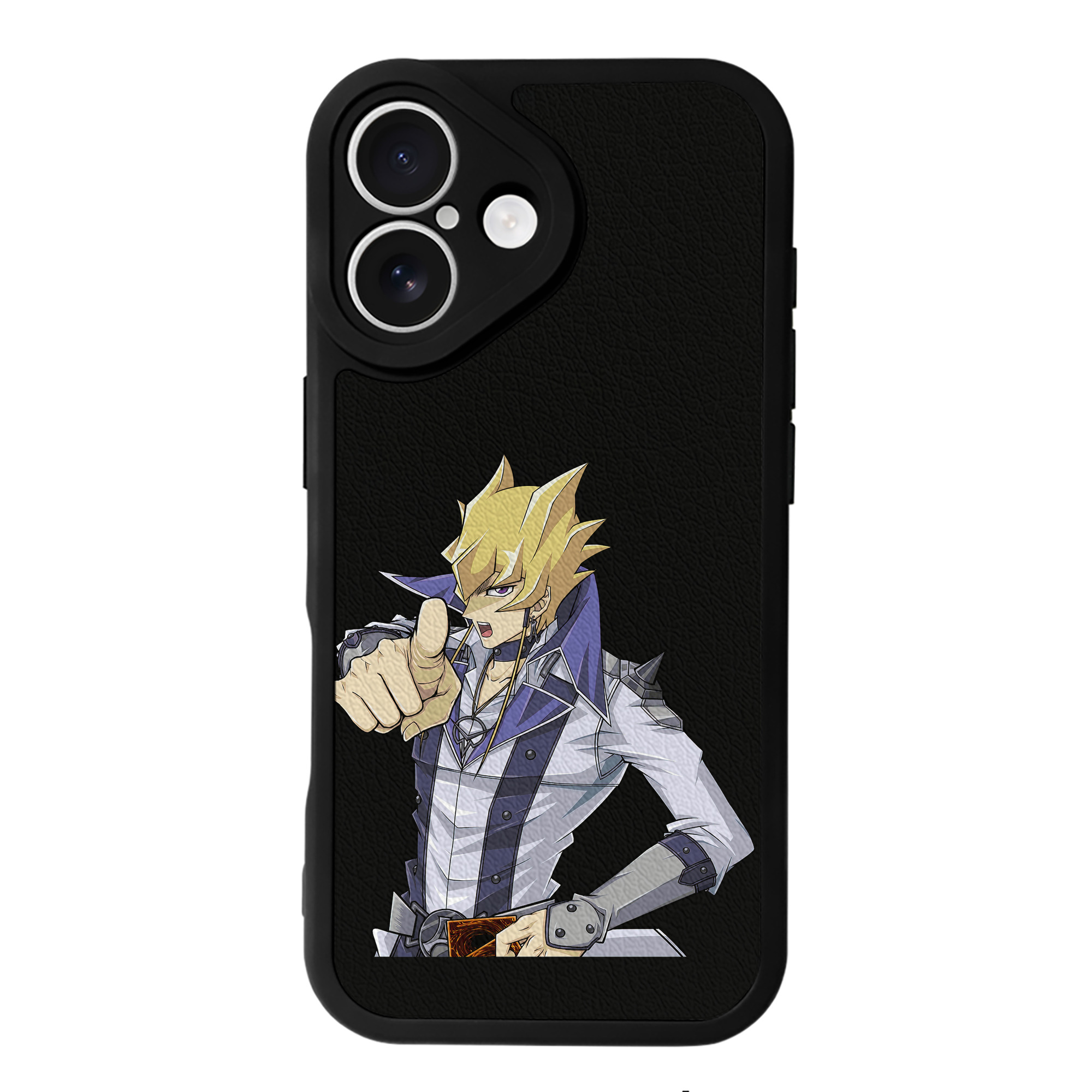 （画像用） 遊☆戯☆王 Yu-Gi-Oh! 【iPhone 16シリーズ対応】シリコンスマホケース（レザー調） 材質：シリコン